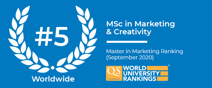 ESCP Business School: MSc in Marketing & Creativity is ranked 5th worldwide in the QS World University ranking for Masters in Marketing in September 2020