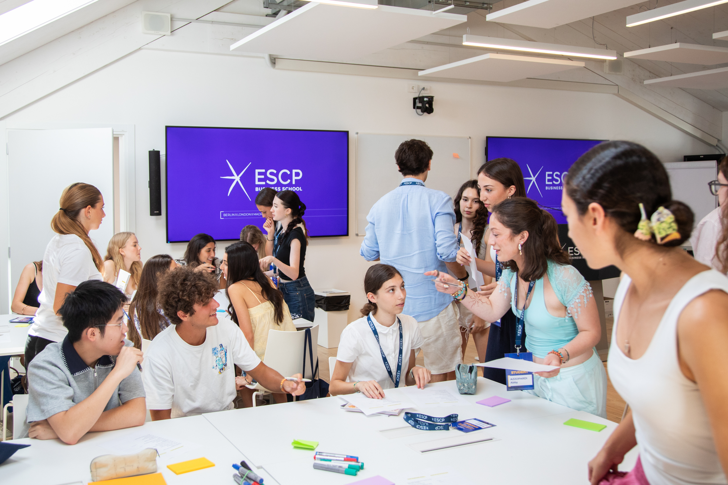 Camilla Beno and fellow Summer School students during an entrepreneurship workshop