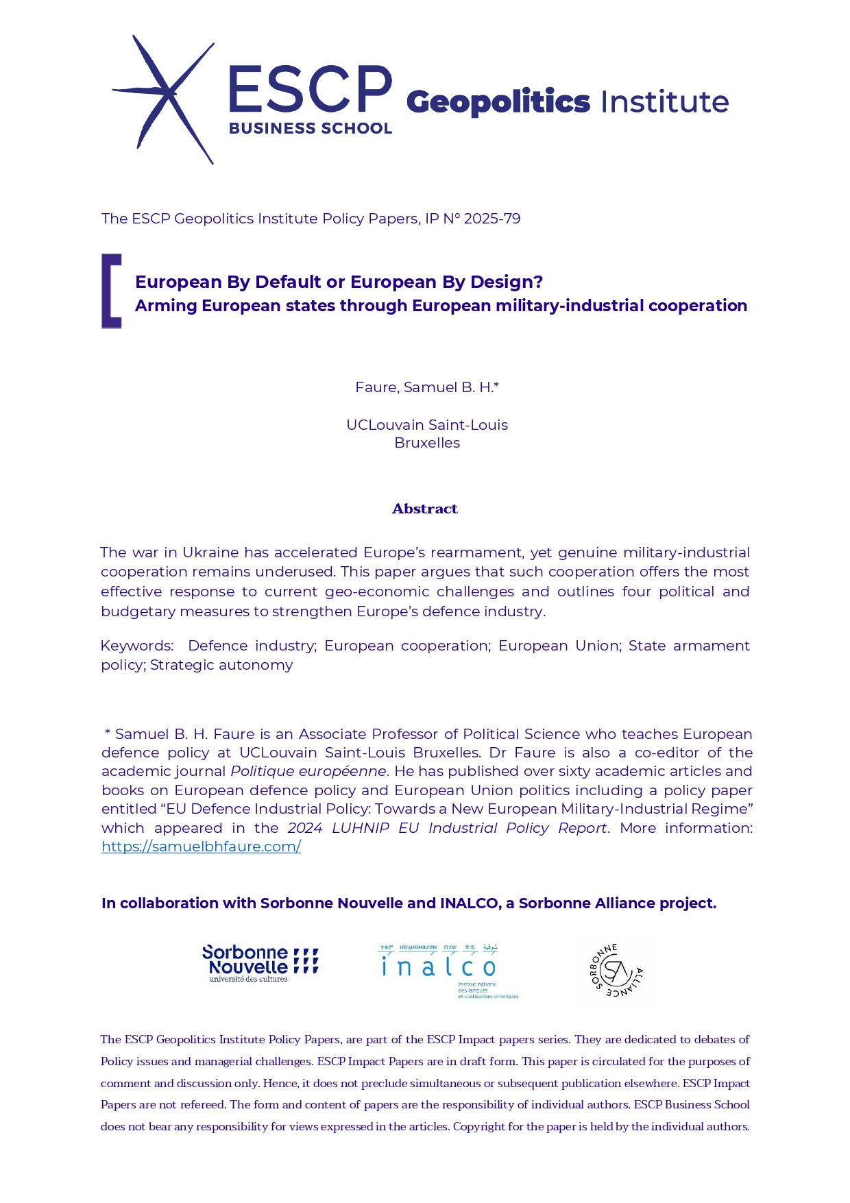 European By Default or European By Design?