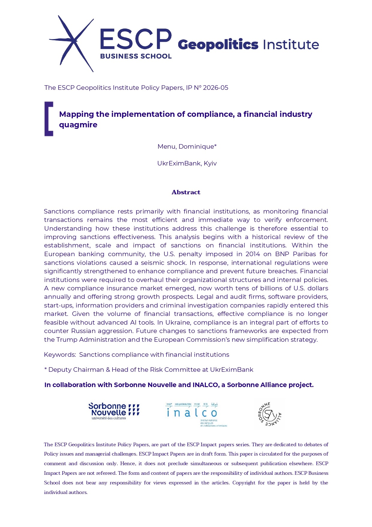 Mapping the implementation of compliance, a financial industry quagmire