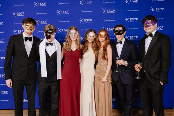 Students at the ESCP London 2026 Gala: Midnight Masquerade
