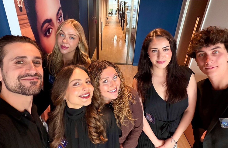 The two MMK finalist teams at the L'Oréal UK headquarters in London