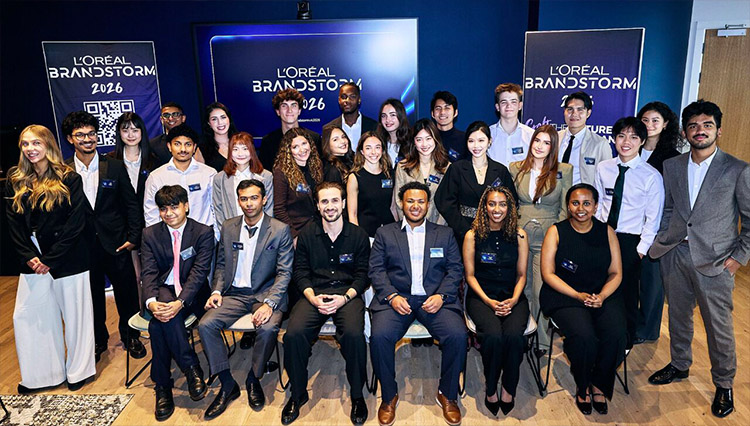 Group photo with all L'Oréal Brandstorm 2026 UK & Ireland finalists