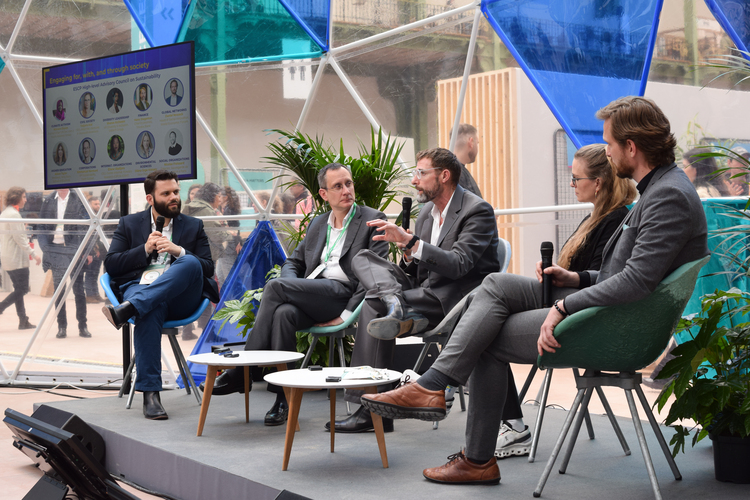 Members of ESCP’s High-Level Advisory Council on Sustainability on stage at ChangeNOW