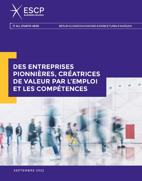 couverture du livre blanc « Des entreprises pionnières, créatrices de valeur par l'emploi et les compétences »