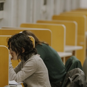 Students are studing in the library