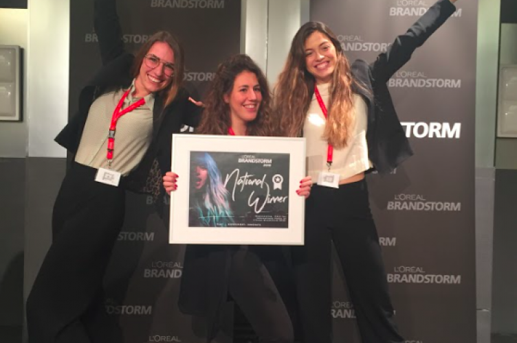 Giulia Cammarata, Elena Seita and Anita Betti at the L'Oreal Brandstorm event