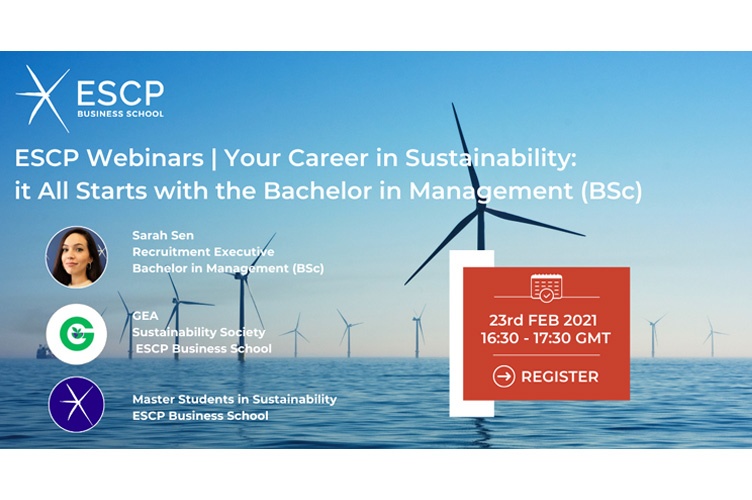 ESCP Webinar: Your Career in Sustainability - It All Starts with the Bachelor in Management (BSc)