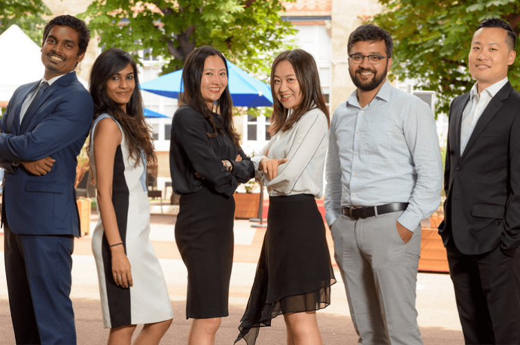 Group of people being smiling 