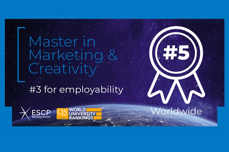 ESCP’s MSc in Marketing & Creativity Ranked in Top 5 Worldwide by QS for second year running