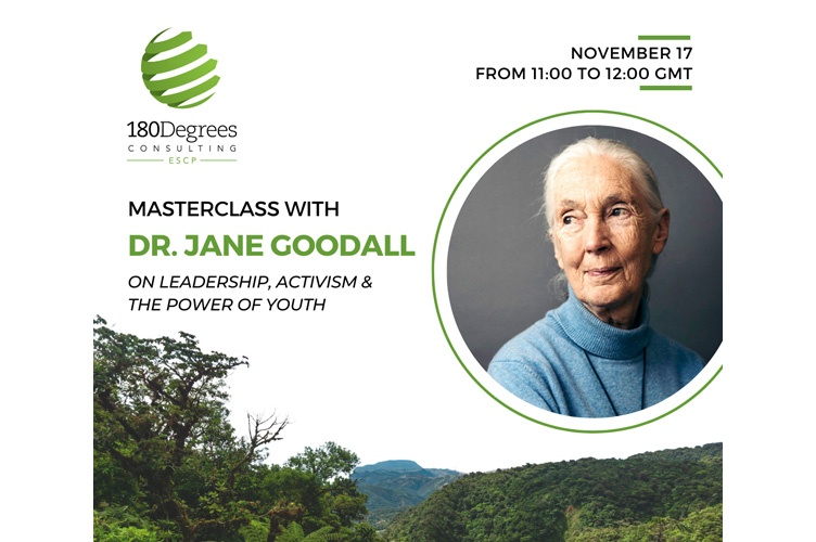 Masterclass with Dr Jane Goodall hosted by 180 Degrees Consulting ESCP