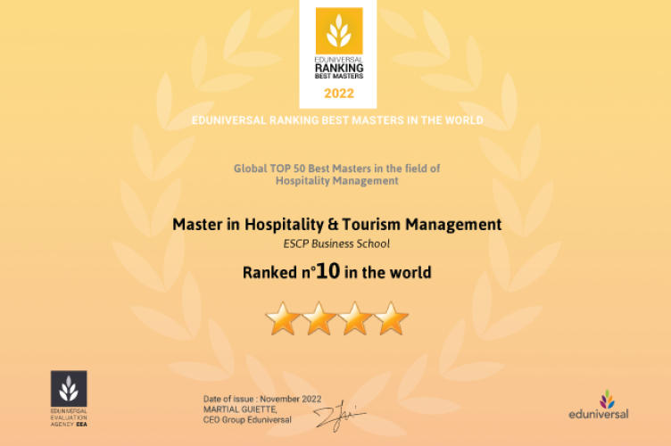 Our MSc In Hospitality & Tourism Management Positions As The 10th Best ...