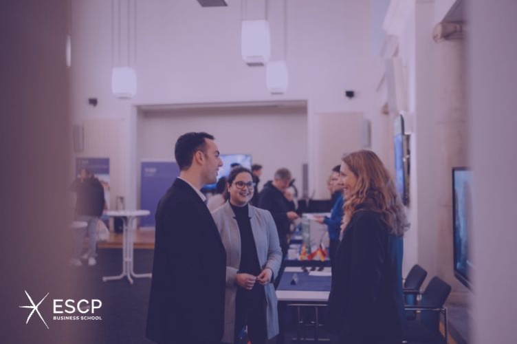 People talking together at an ESCP event