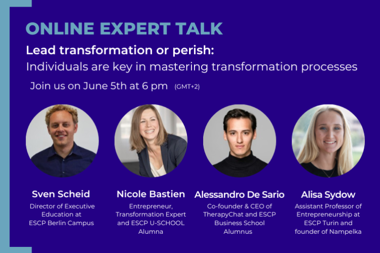 EXPERT TALK MASTERCLASS ENTREPRENEURSHIP ESCP U-SCHOOL