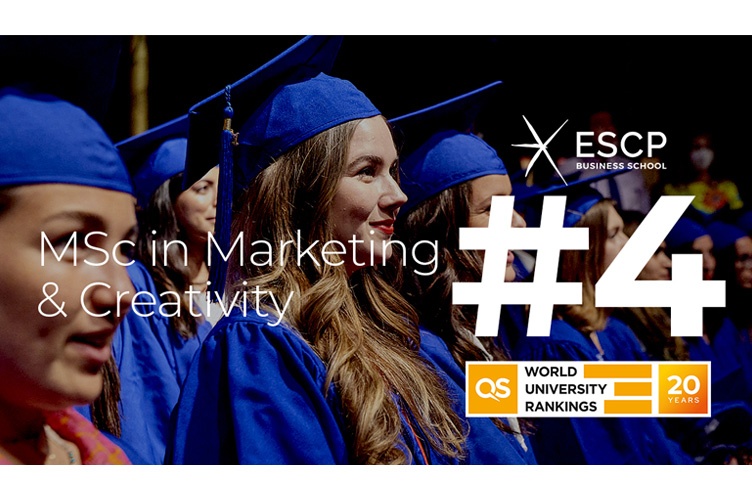 MSc in Marketing & Creativity placed 4th Worldwide by QS World University Rankings