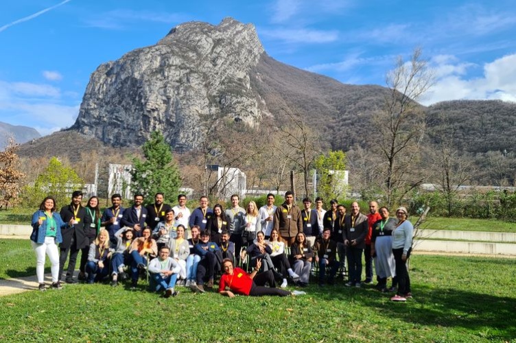 Group photo with Schneider Electric team at their facility
