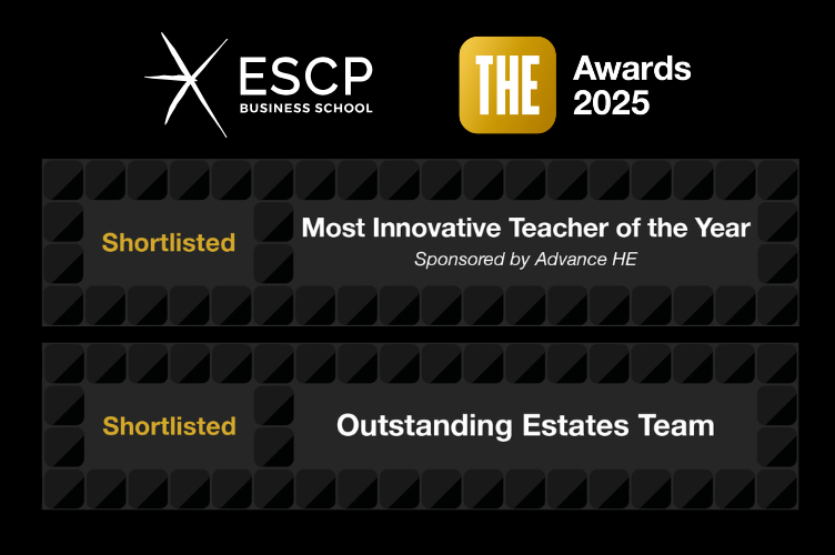 ESCP Business School shortlisted in two categories at the Times Higher Education Awards 2025