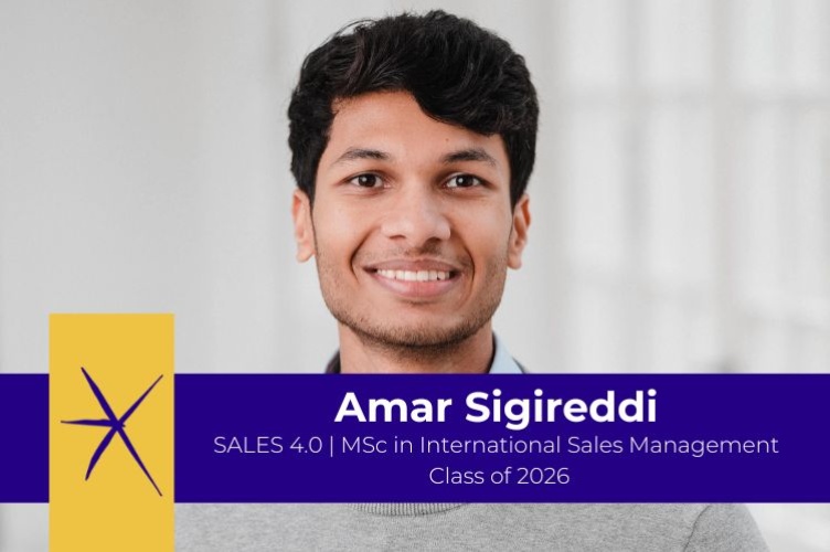 Photo of Amar Sigireddi, Class of 2026 of the MSc in International Sales Management at ESCP Berlin