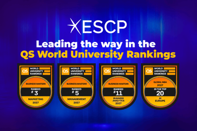 ESCP programmes rank among world’s best in QS 2027 Business Master's Rankings
