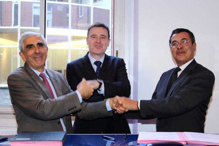 Frank Bournois (Dean of ESCP), Patrick-Hubert Petit (Associate, KPMG France) and Patrick Gounelle (President of ESCP Foundation) sign the Professorship in International Corporate Governance