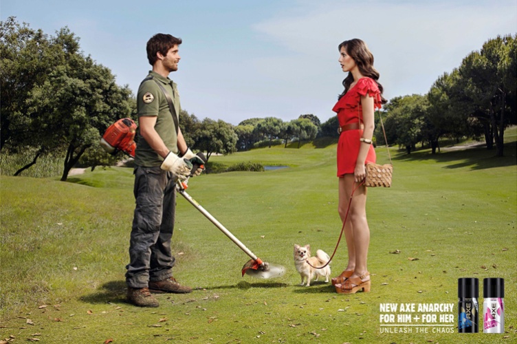 Deodorant brand Axe is cited by the authors as a good example of content consistency © Axe [copyright]