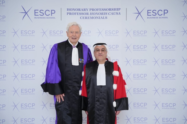 ESCP confers honorary professorships on three Al Rostamani family leaders in Dubai
