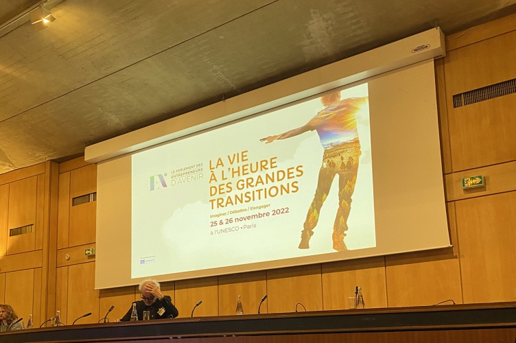 26th of November, two members of GEA Sustainability ESCP society, Mathilde Noels and Victoire de Carné had the honour of participating as representatives of the youth in La Vie À L’Heure des Grandes Transitions 