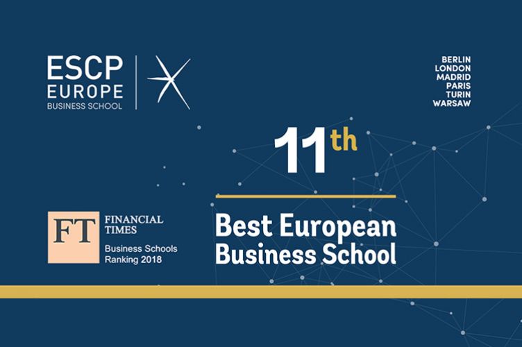 ESCP climbs to 11th in the Financial Times rankings