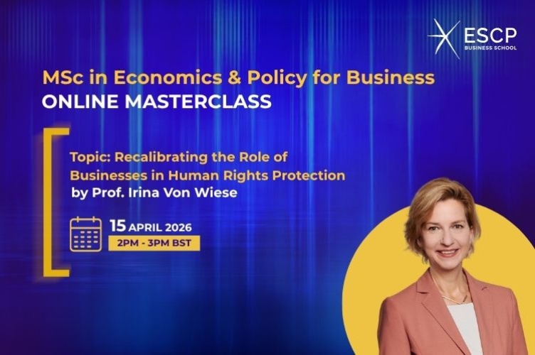 MASTERCLASS - MSc in Economics & Policy for Business