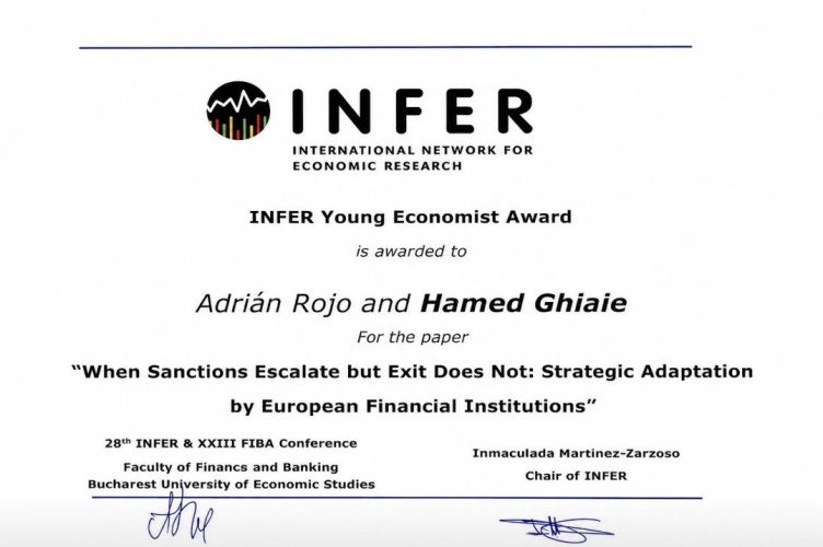  INFER Young Economist Award 2026 Honours ESCP Professor Hamed Ghiaie
