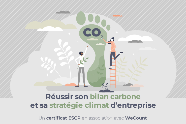 Empreinte carbone (CO2) - Réussir son bilan carbone et sa stratégie climat d'entreprise, un nouveau certificat ESCP en association avec WeCount