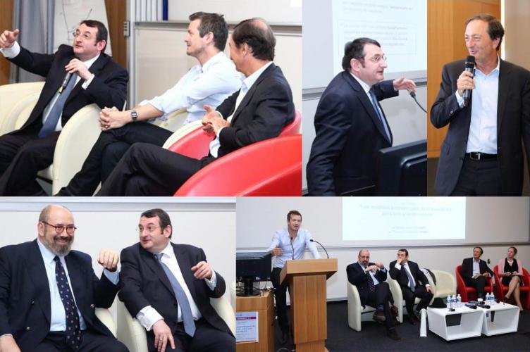 Le petit-déjeuner du 7 Juin 2017 de la Chaire E.Leclerc/ESCP Prospective du commerce dans la société 4.0 avait pour thème : Les modèles économiques de la société 4.0 : vers une grande rupture.  Les participants étaient Didier Long, Thomas Guignard,  Olivier Badot  et Michel-Edouard Leclerc