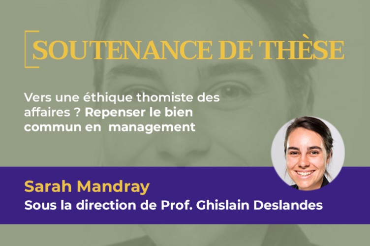 Soutenance de thèse de Sarah Mandray, le 26 juin 2023 à ESCP Business School
