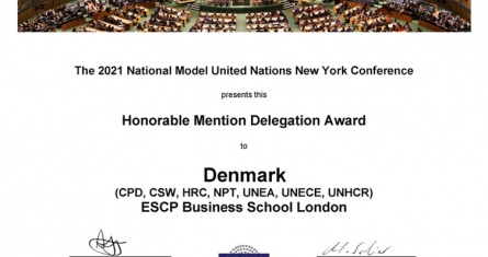 ESCP London Campus Students Win Award at National Model United Nations New York Conference  