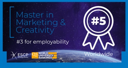 ESCP’s MSc in Marketing & Creativity Ranked in Top 5 Worldwide by QS for second year running