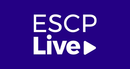 ESCP Live logo, blue background, event Thursday 1 December 2022, ESCP Business School