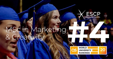 MSc in Marketing & Creativity placed 4th Worldwide by QS World University Rankings
