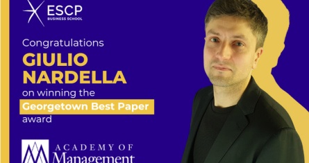 ESCP's Prof. Giulio Nardella wins Georgetown Best Paper Award at the Academy of Management Annual Conference 2024