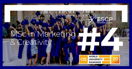 ESCP's MSc in Marketing & Creativity ranked 4th worldwide by QS