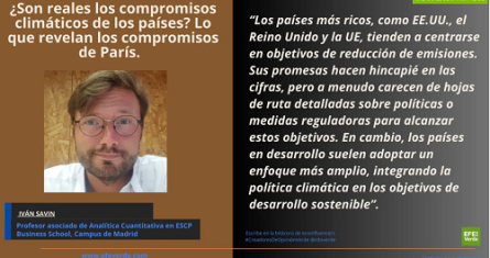 ¿Son reales los compromisos climáticos de los países? Lo que revelan los compromisos de París.