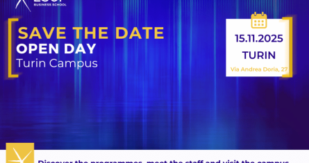 Save the Date - Turin Campus Open Day 15 Novembre