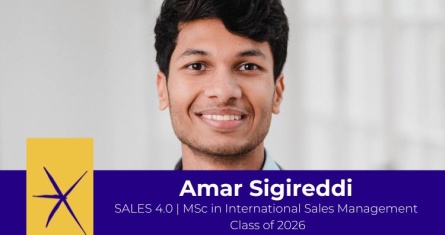 Photo of Amar Sigireddi, Class of 2026 of the MSc in International Sales Management at ESCP Berlin