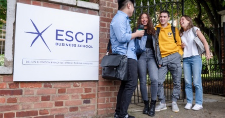 Students outside ESCP London Campus