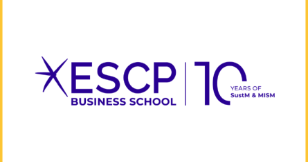 ESCP Business School logo next to logo saying 10 years of SustM and MISM