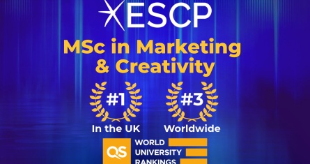 ESCP’s MSc in Marketing & Creativity Maintains Top 3 Worldwide Ranking
