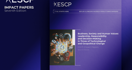  What should business hold on to when everything else is changing? ESCP publishes the 7th edition of its Impact Papers