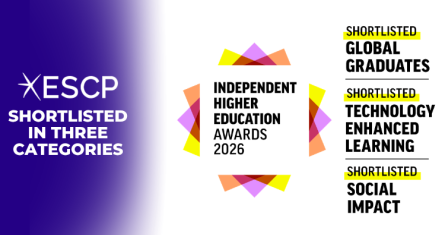 ESCP shortlisted in three categories at the 2026 Independent Higher Education Awards