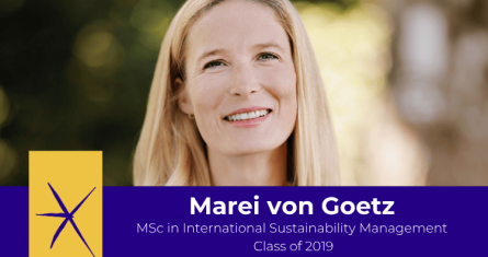 Headshot of MSc in International Sustainability Management alumna, Marei von Goetz