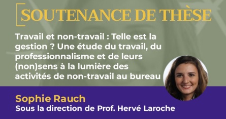 Soutenance de thèse de Sophie Rauch, le 15 septembre 2023 à ESCP Business School