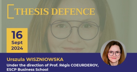 Public defence of thesis by Urszula WISZNIOWSKA